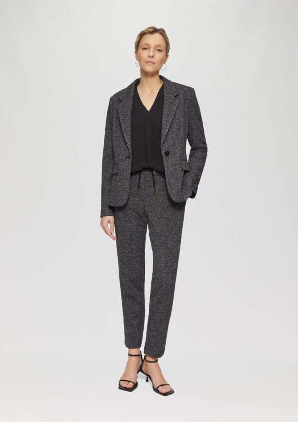 Jogpants mit Elastikbund und Fischgrat-Struktur