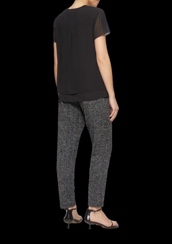 Jogpants mit Elastikbund und Fischgrat-Struktur