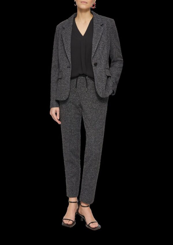 Jogpants mit Elastikbund und Fischgrat-Struktur