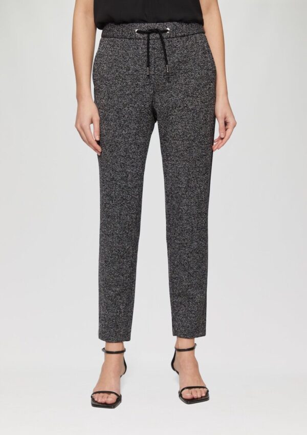 Jogpants mit Elastikbund und Fischgrat-Struktur