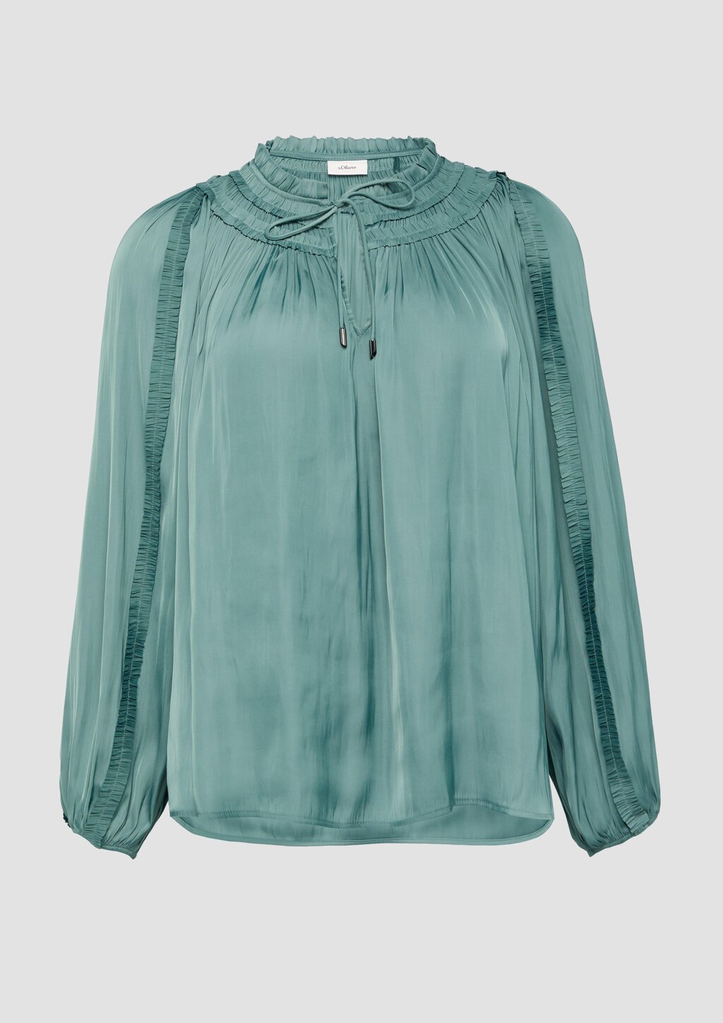 Tunika-Bluse mit Rüschen-Details