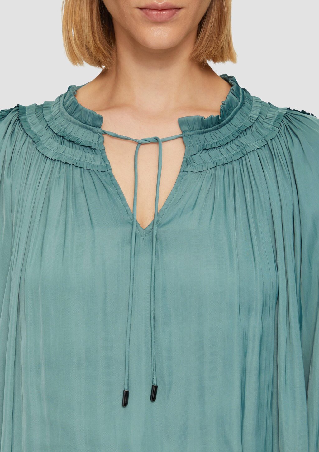 Tunika-Bluse mit Rüschen-Details