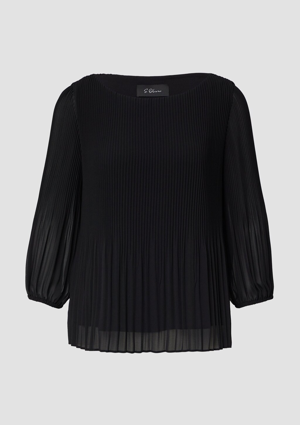 Plisseebluse mit 3/4-Arm