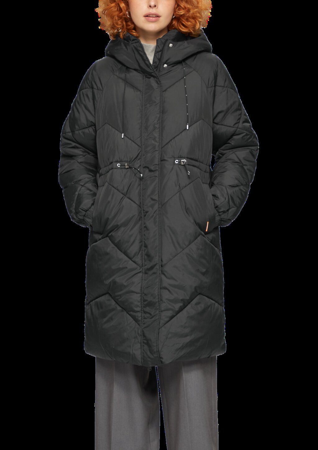 Steppmantel mit Kapuze