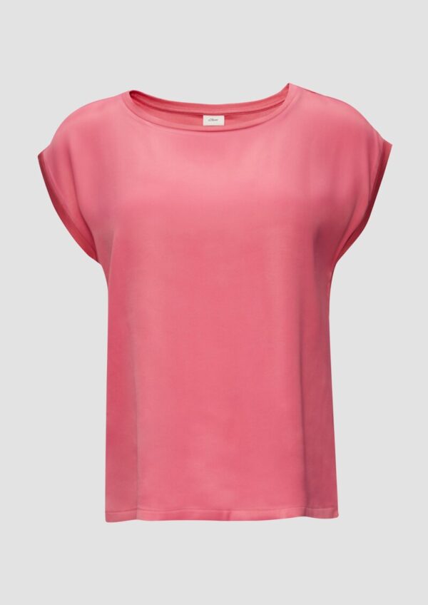 Fabricmix-Jerseyshirt in schimmernder Optik