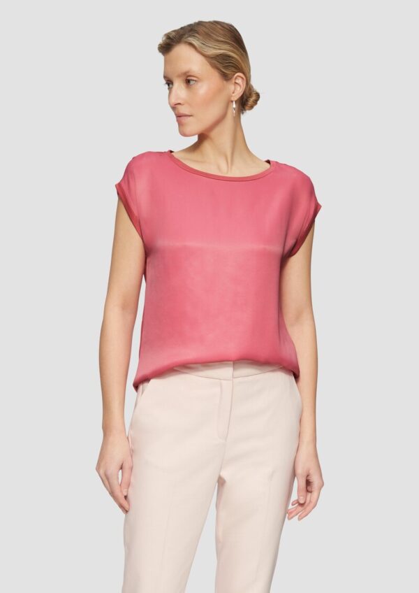 Fabricmix-Jerseyshirt in schimmernder Optik