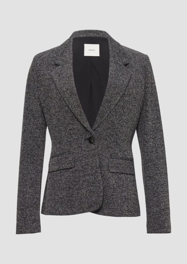 Schmal geschnittener Blazer aus Interlockjersey