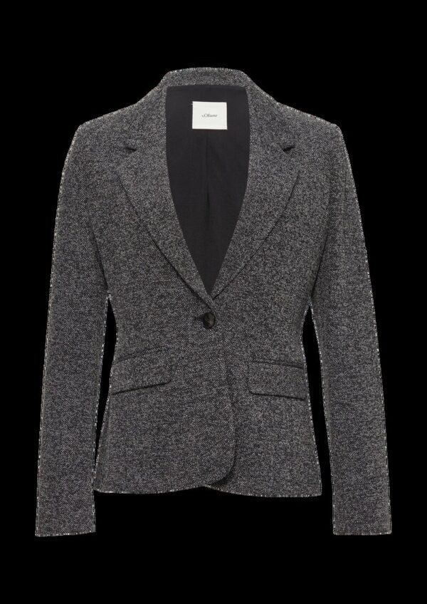 Schmal geschnittener Blazer aus Interlockjersey