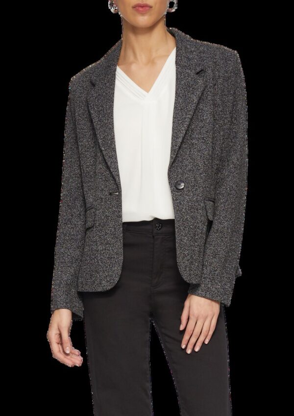 Schmal geschnittener Blazer aus Interlockjersey