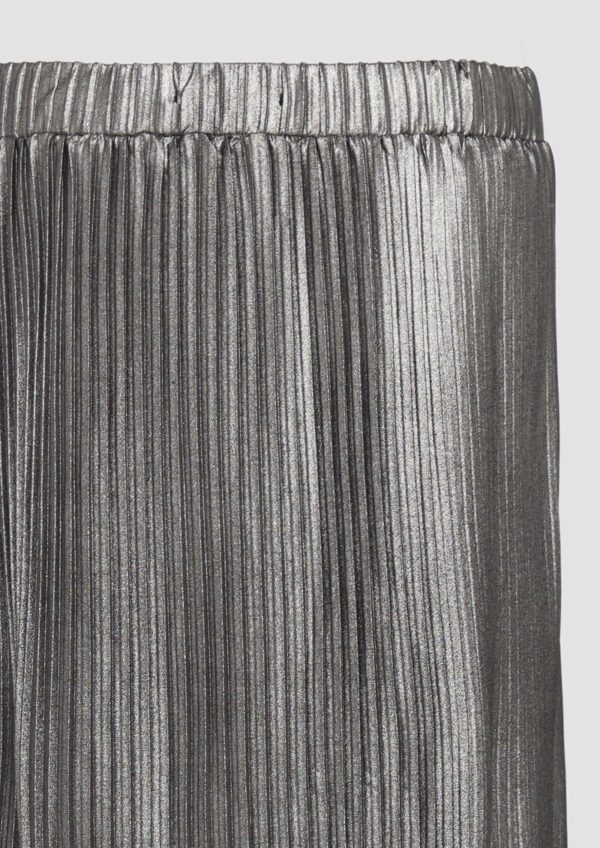 Plisseerock in Midilänge mit Metallic-Effekt