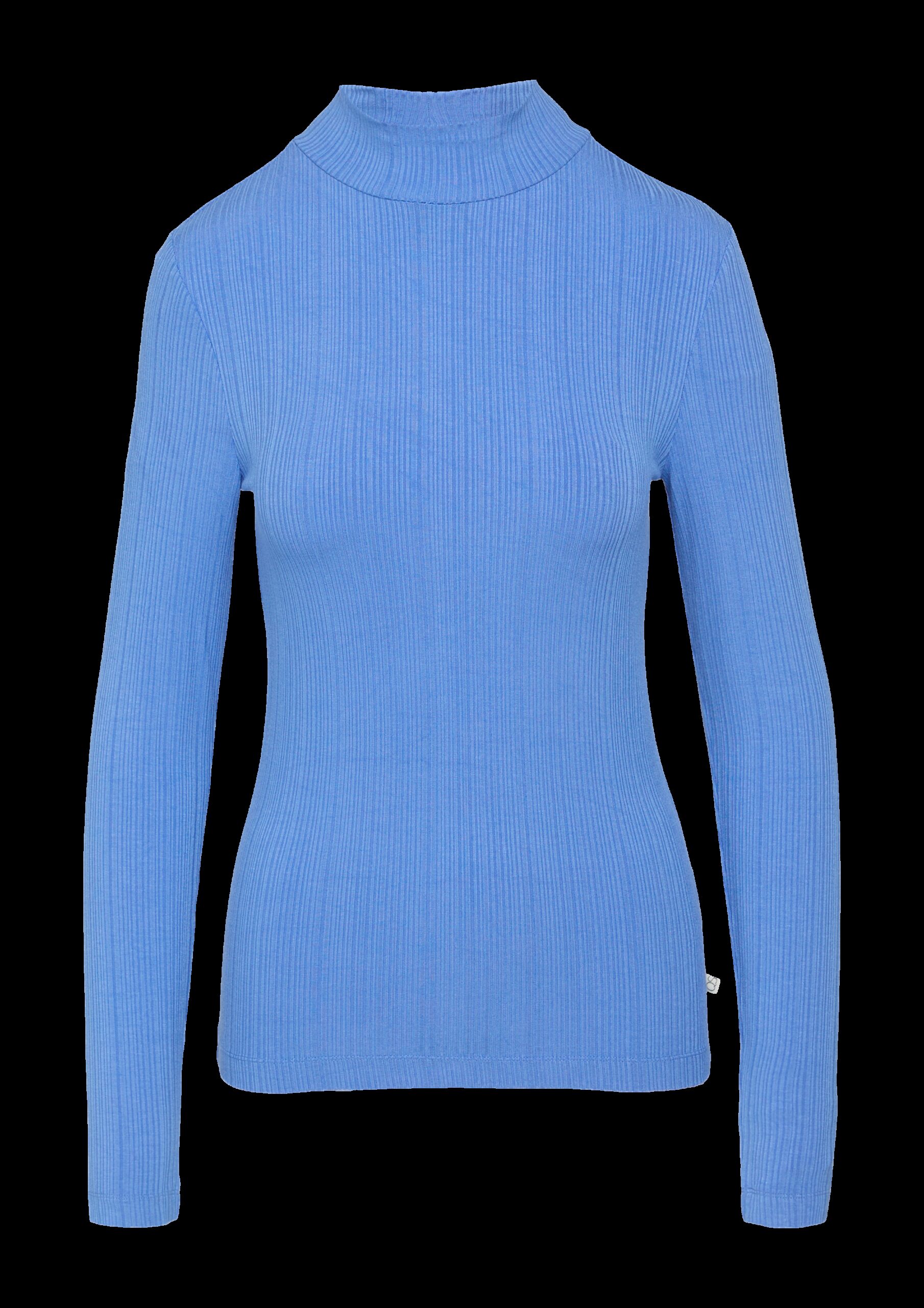 Rippshirt im Slim Fit aus Viskosemix