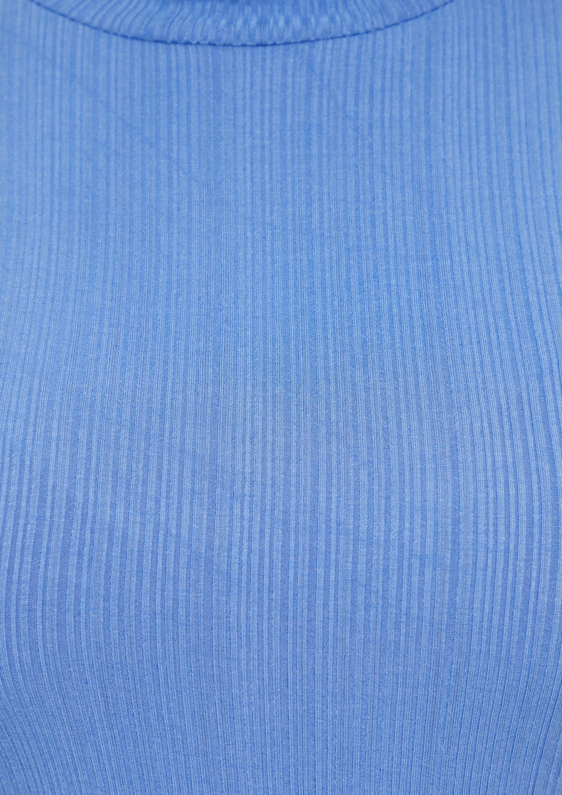 Rippshirt im Slim Fit aus Viskosemix