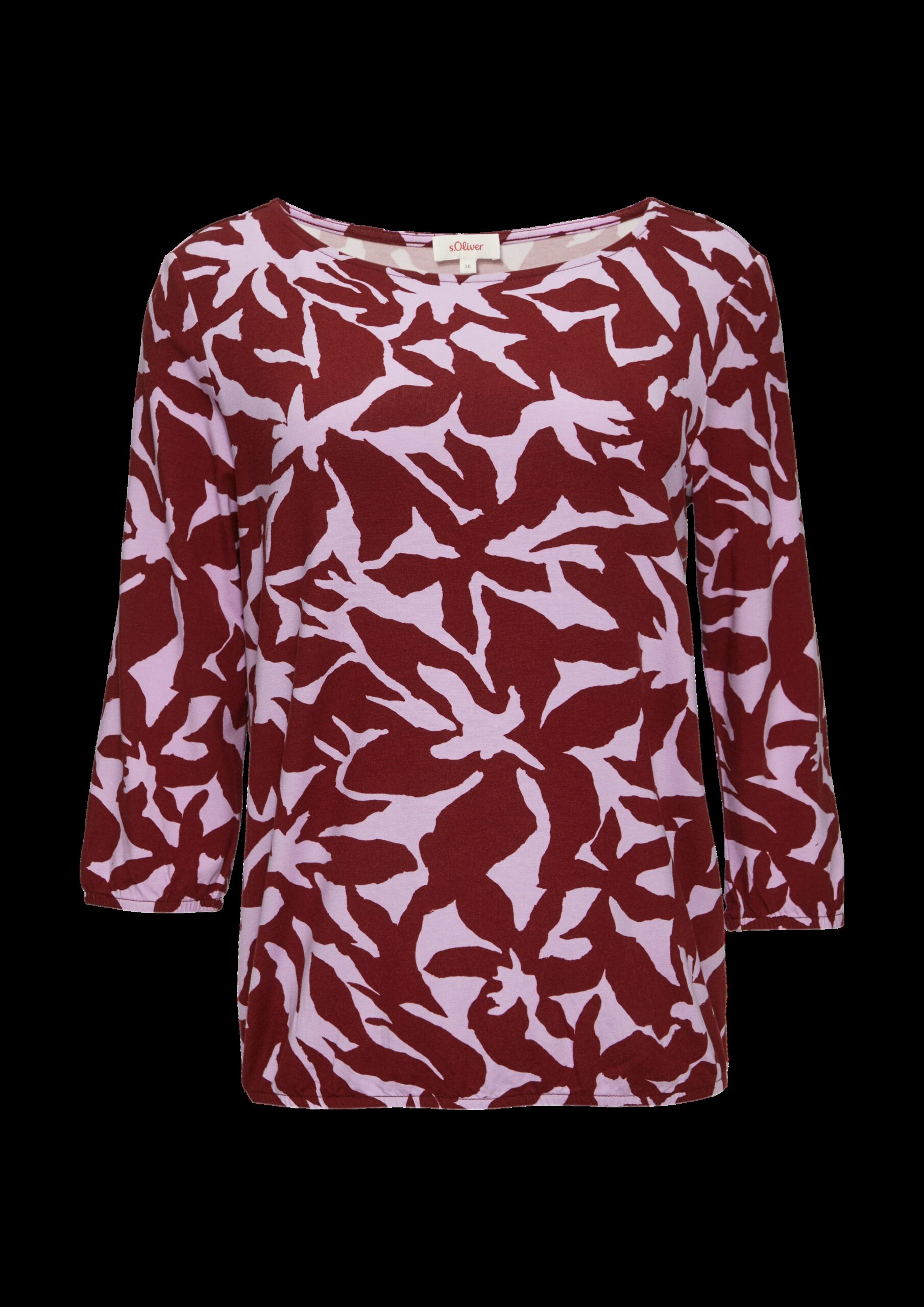 Shirt mit All-over-Print aus Viskosestretch