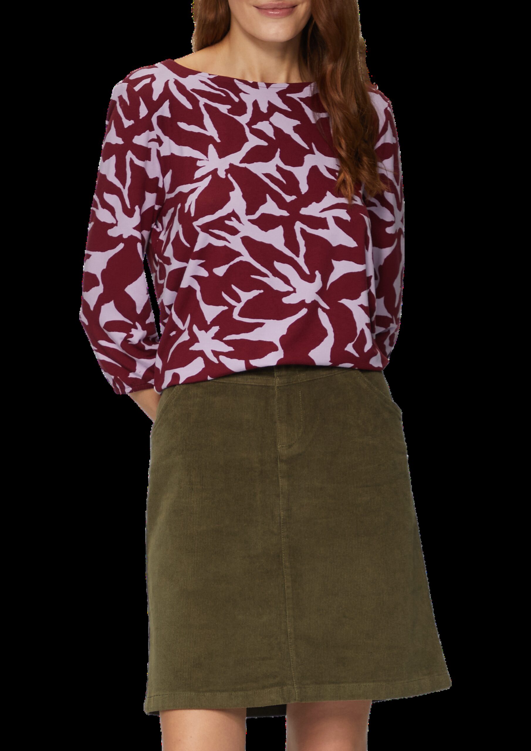 Shirt mit All-over-Print aus Viskosestretch