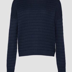 Baumwollmix-Pullover mit Strukturmuster