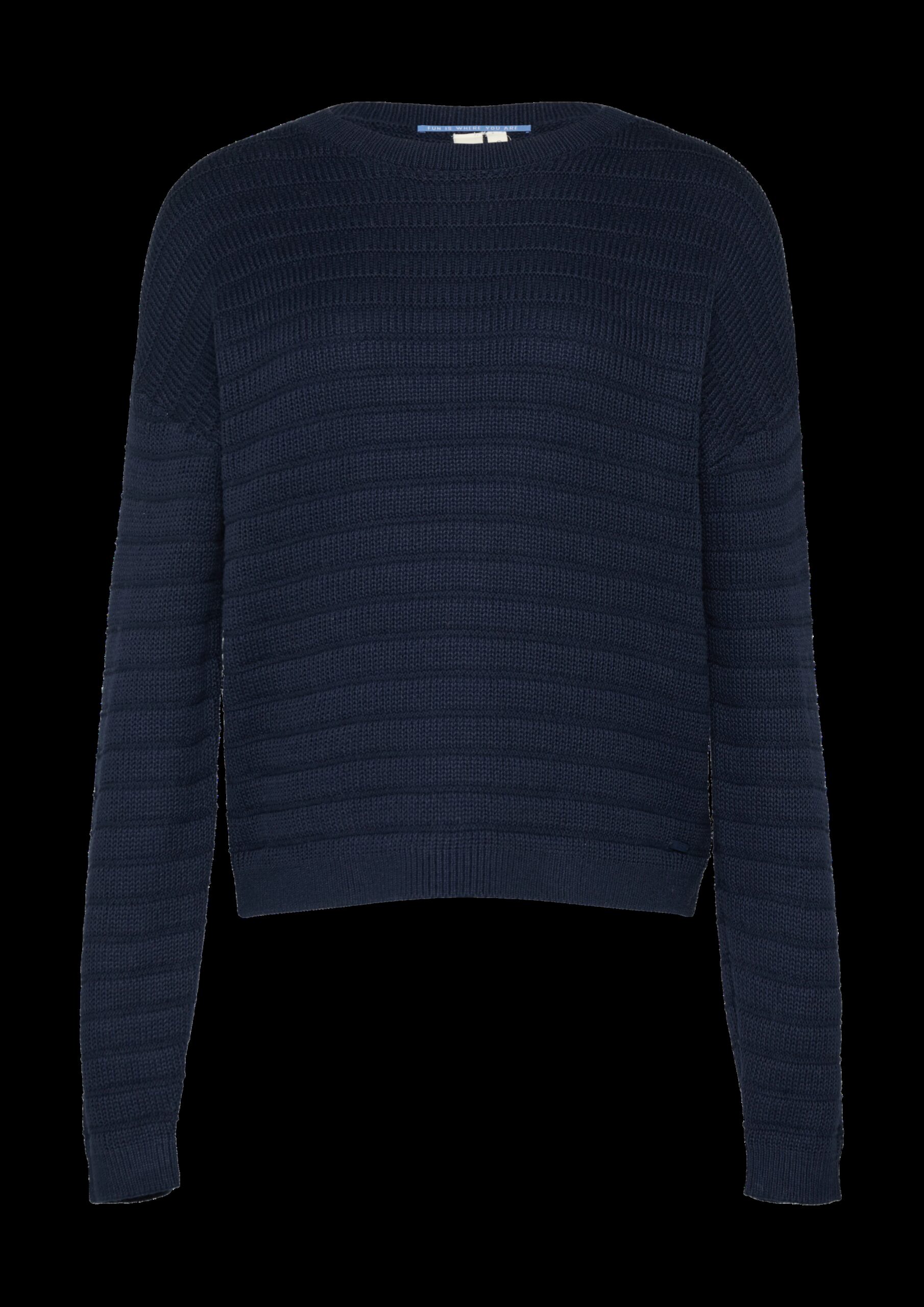 Baumwollmix-Pullover mit Strukturmuster