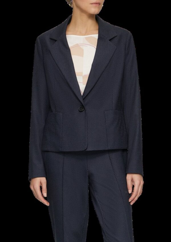 Fein gepunkteter Blazer mit großen Taschen