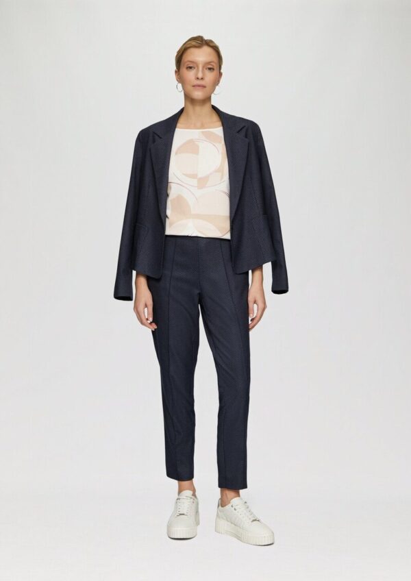 Fein gepunkteter Blazer mit großen Taschen