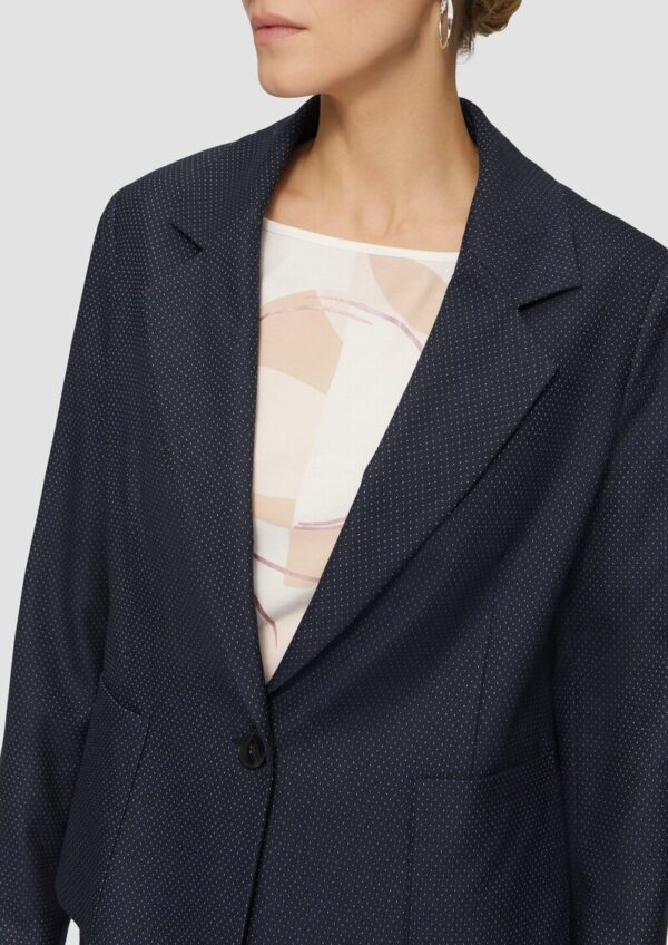 Fein gepunkteter Blazer mit großen Taschen