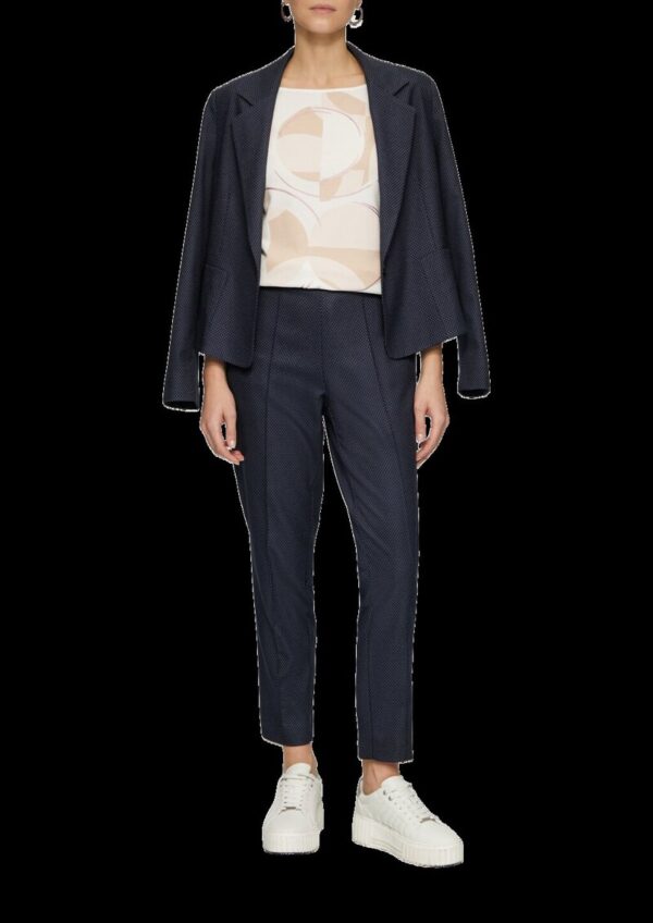 Fein gepunkteter Blazer mit großen Taschen