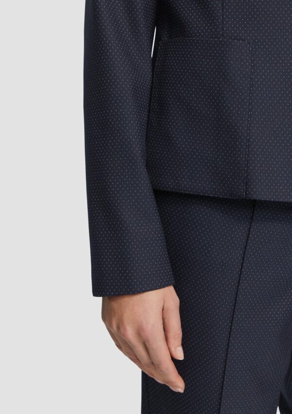 Fein gepunkteter Blazer mit großen Taschen