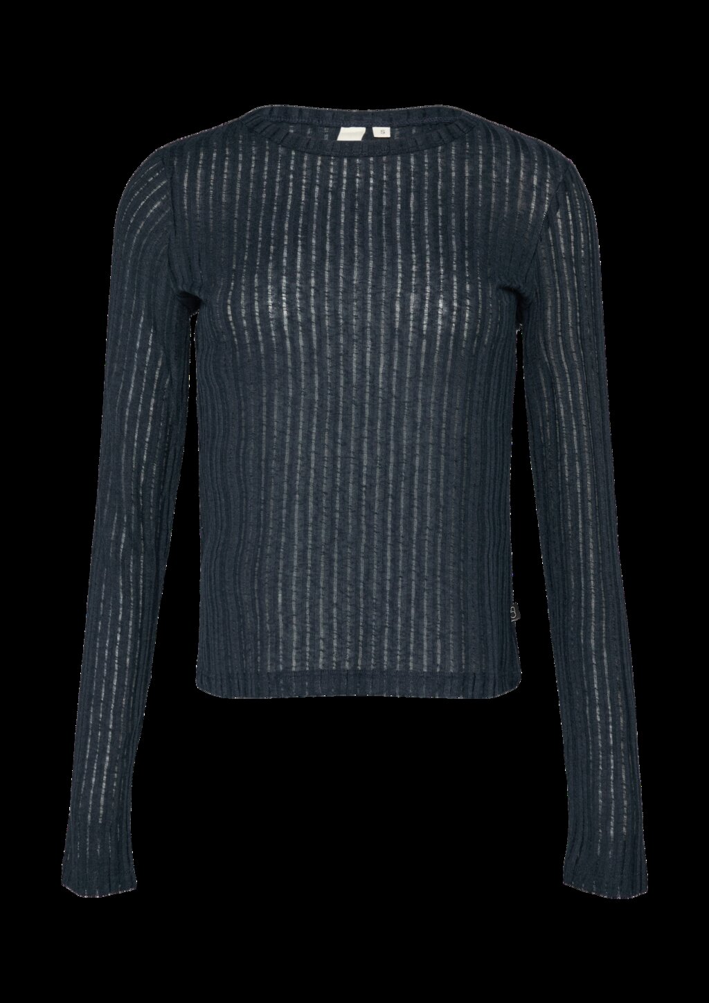 Leicht transparentes Longsleeve mit Strukturmuster