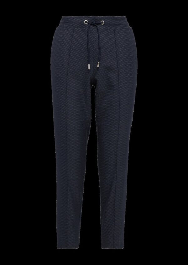 Fein gepunktete Jogpants mit Tapered Leg