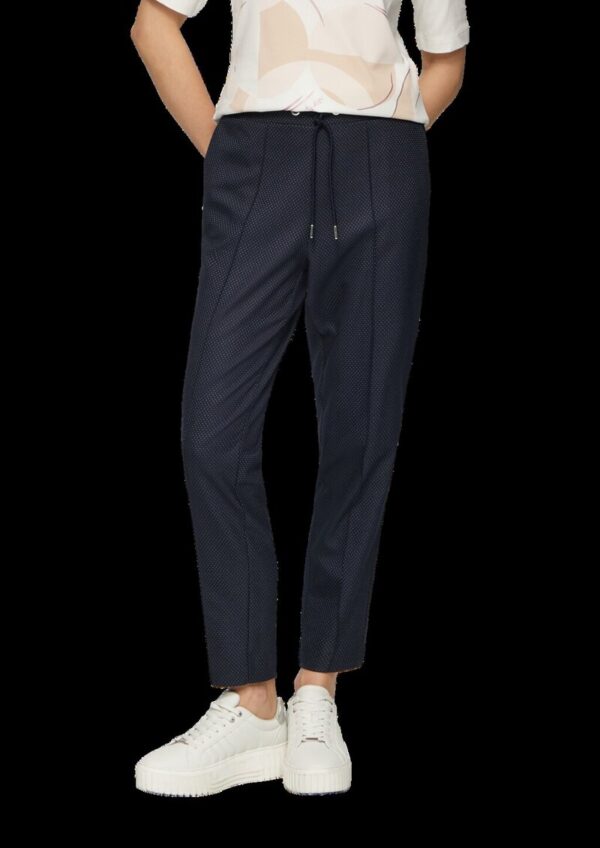 Fein gepunktete Jogpants mit Tapered Leg