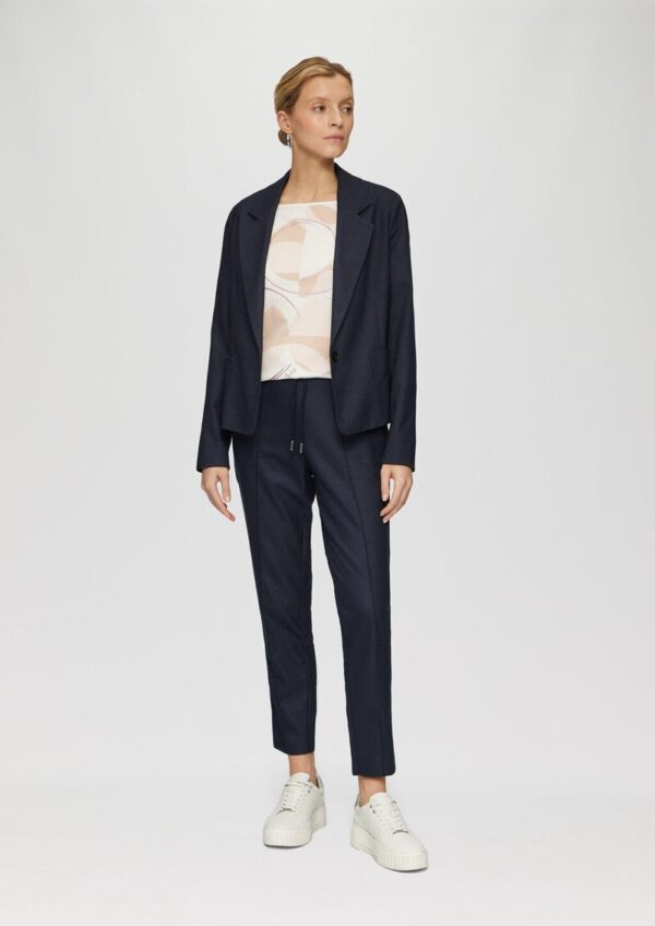 Fein gepunktete Jogpants mit Tapered Leg