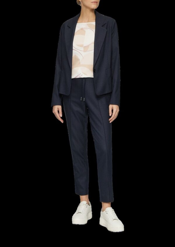 Fein gepunktete Jogpants mit Tapered Leg