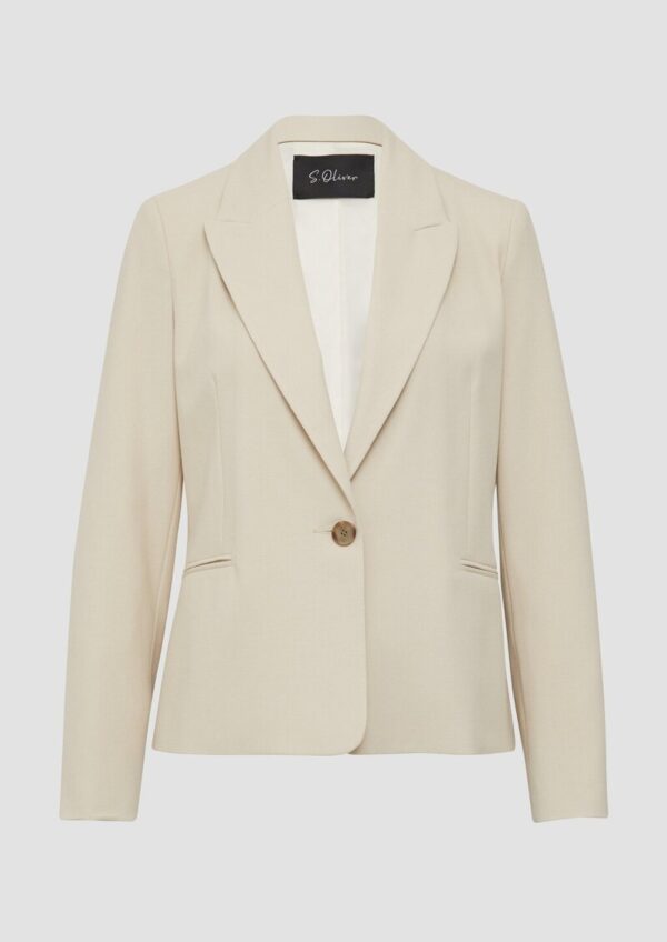 Antaillierter Blazer aus Waffel-Piqué