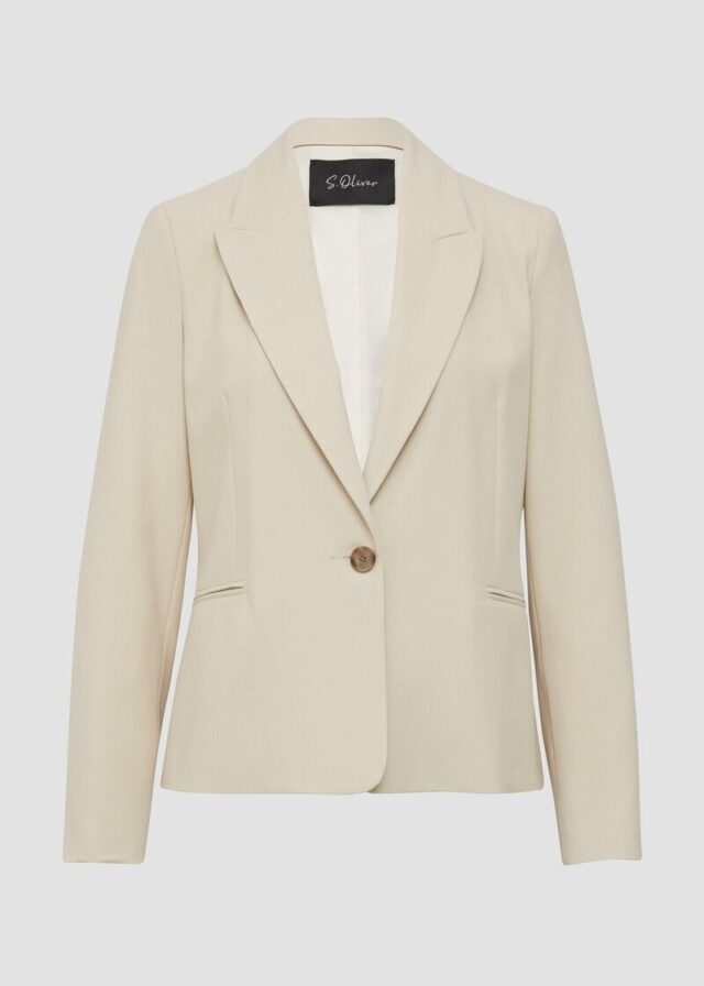 Antaillierter Blazer aus Waffel-Piqué