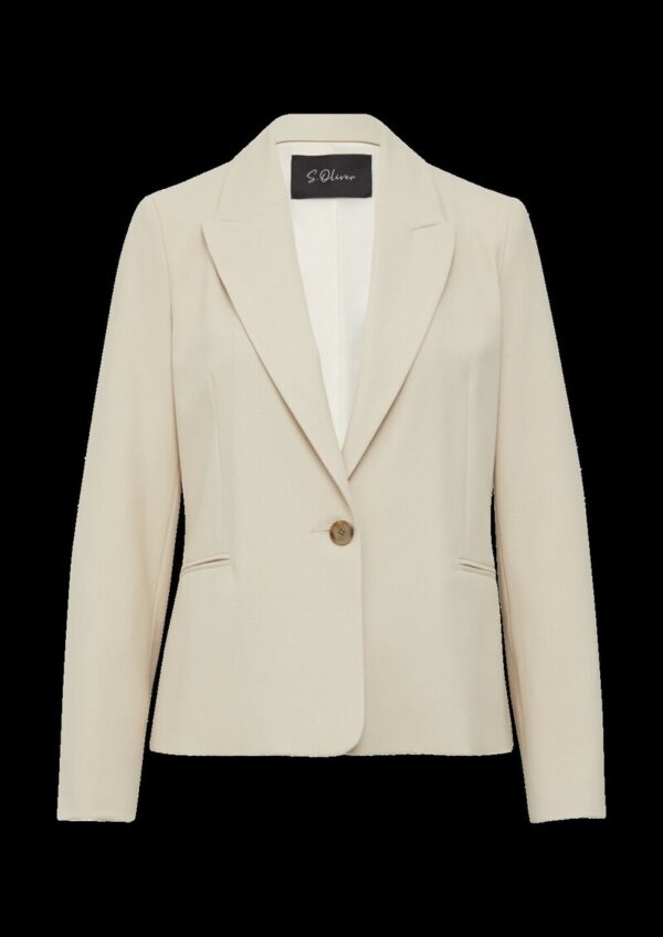 Antaillierter Blazer aus Waffel-Piqué