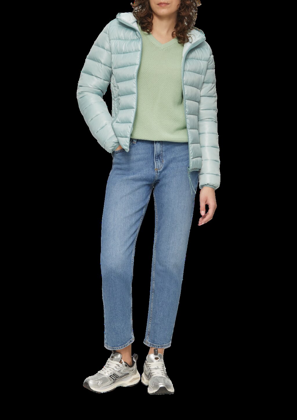 Steppjacke mit Kapuze