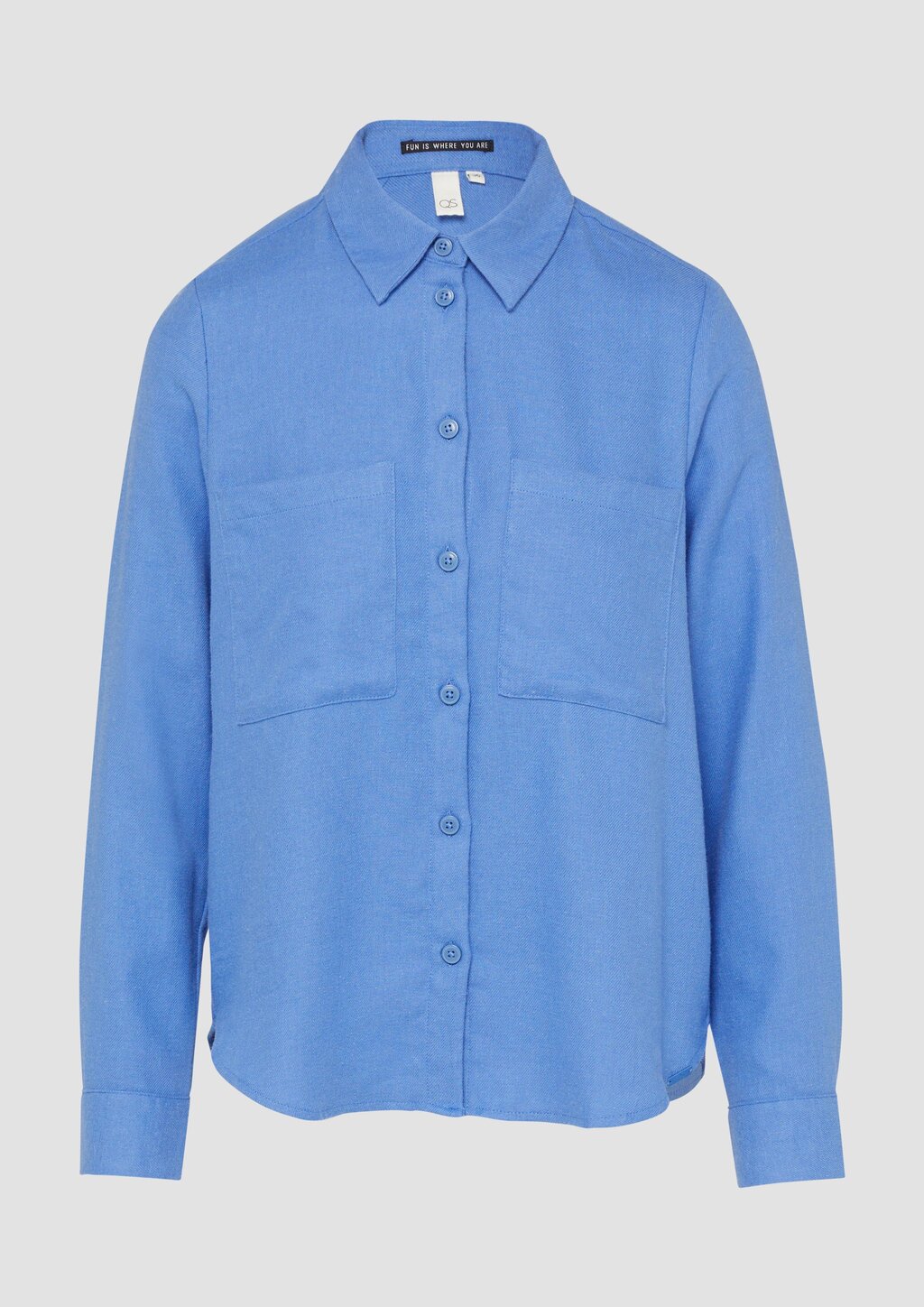 Hemdbluse aus Flanell mit aufgesetzten Taschen