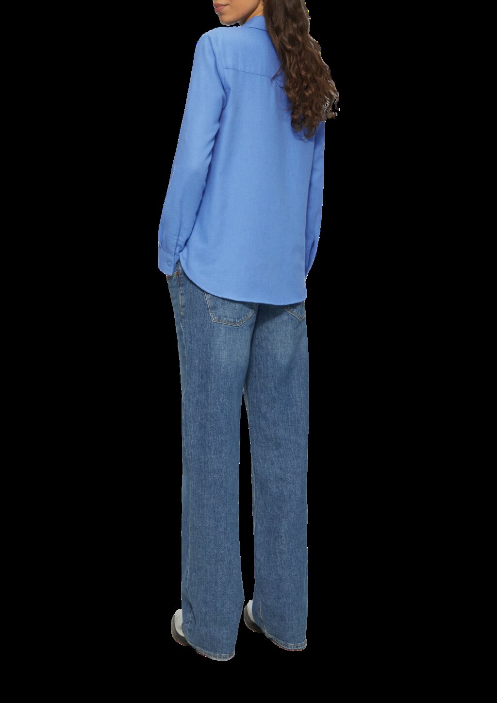 Hemdbluse aus Flanell mit aufgesetzten Taschen