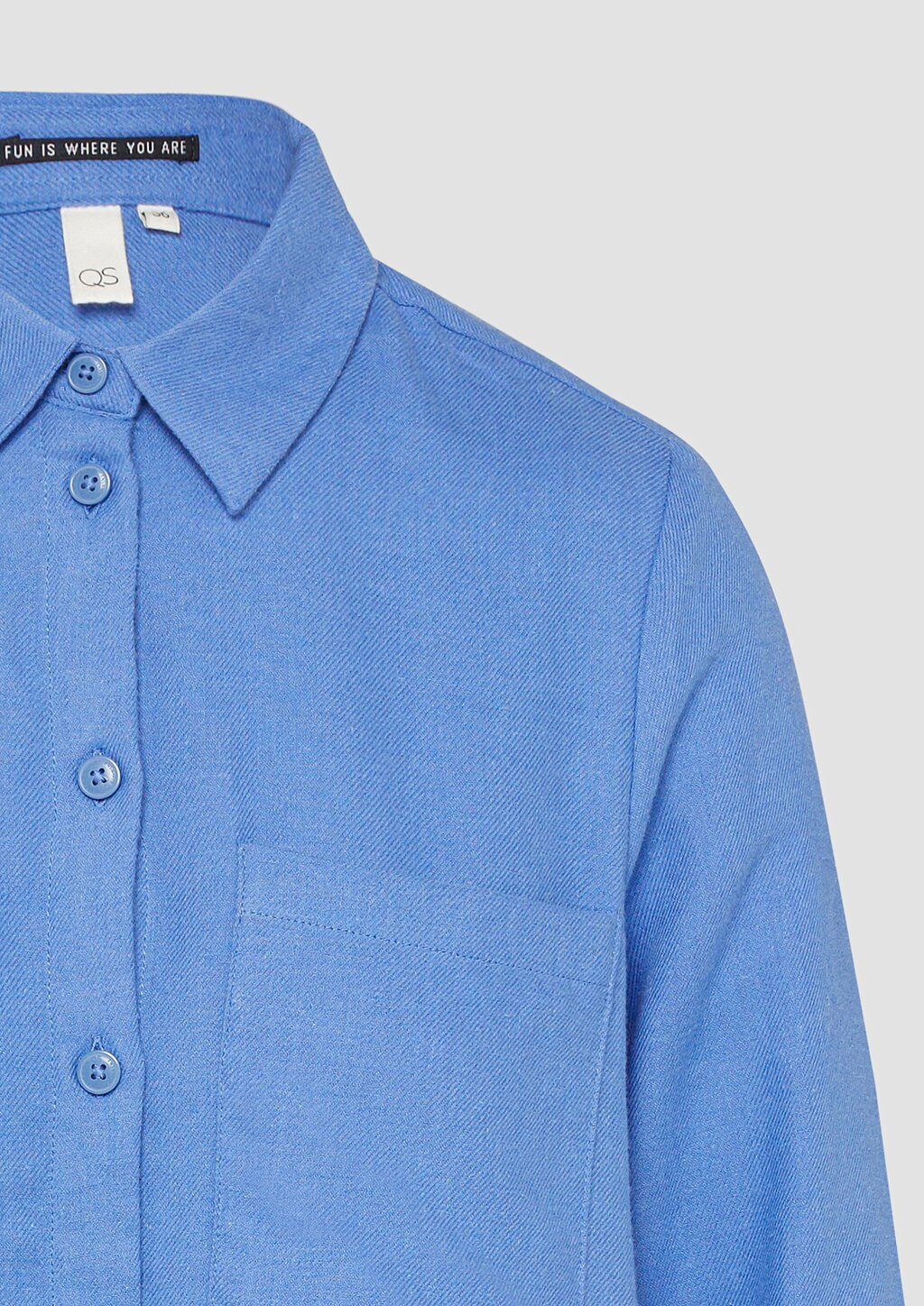 Hemdbluse aus Flanell mit aufgesetzten Taschen