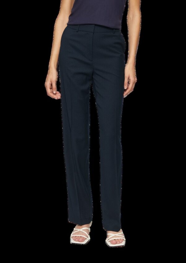 Fein gepunktete Straight-Leg-Hose