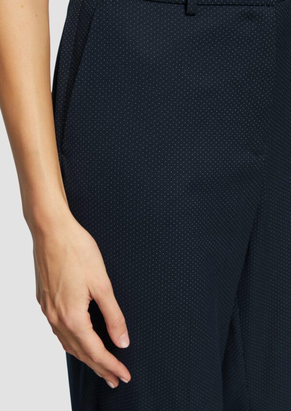 Fein gepunktete Straight-Leg-Hose