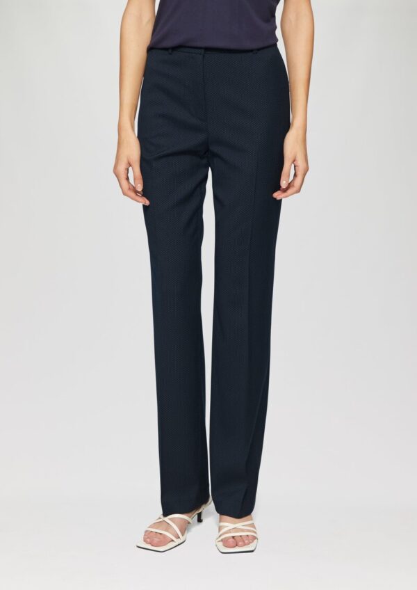 Fein gepunktete Straight-Leg-Hose