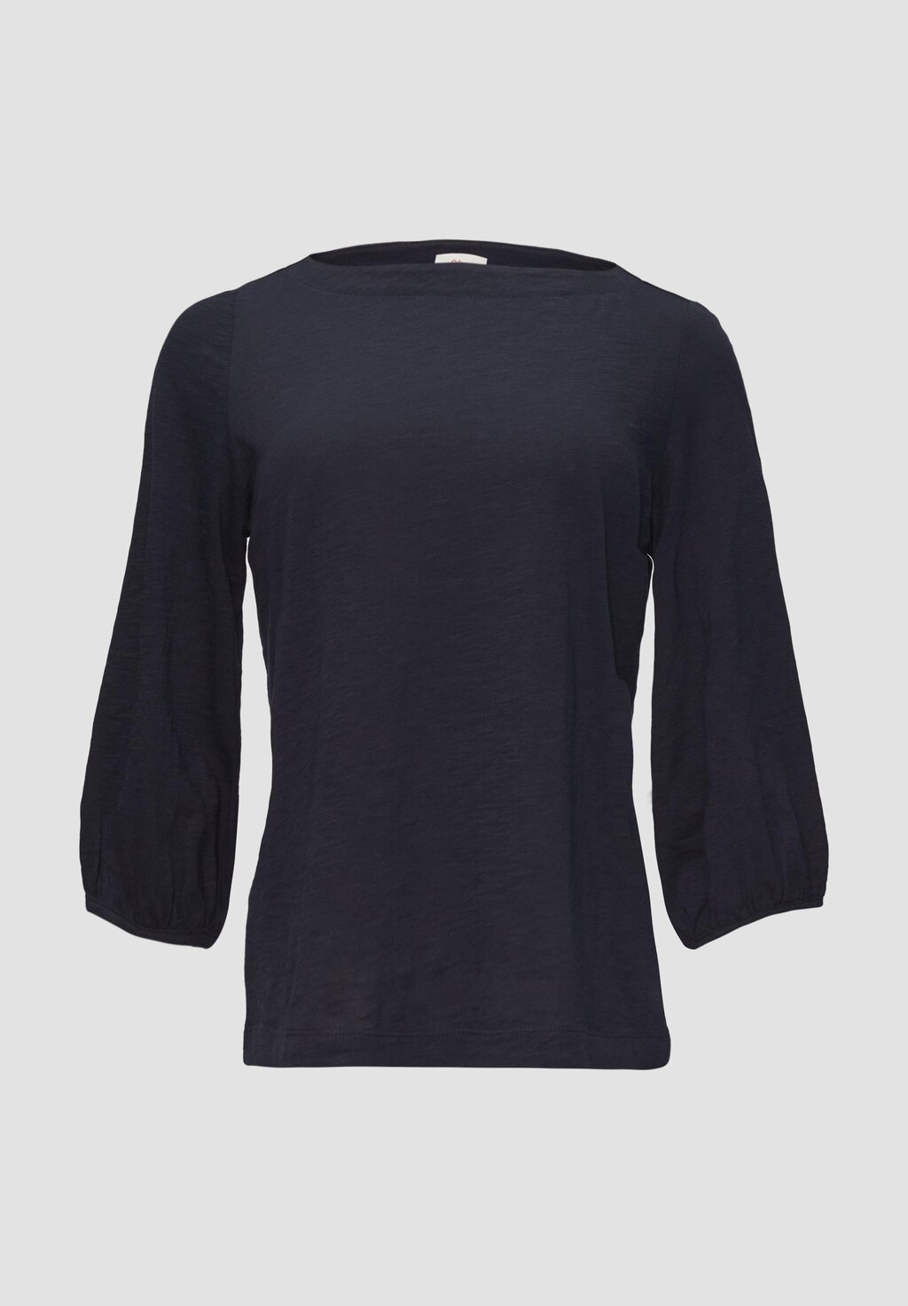 Baumwollshirt mit U-Boot-Ausschnitt