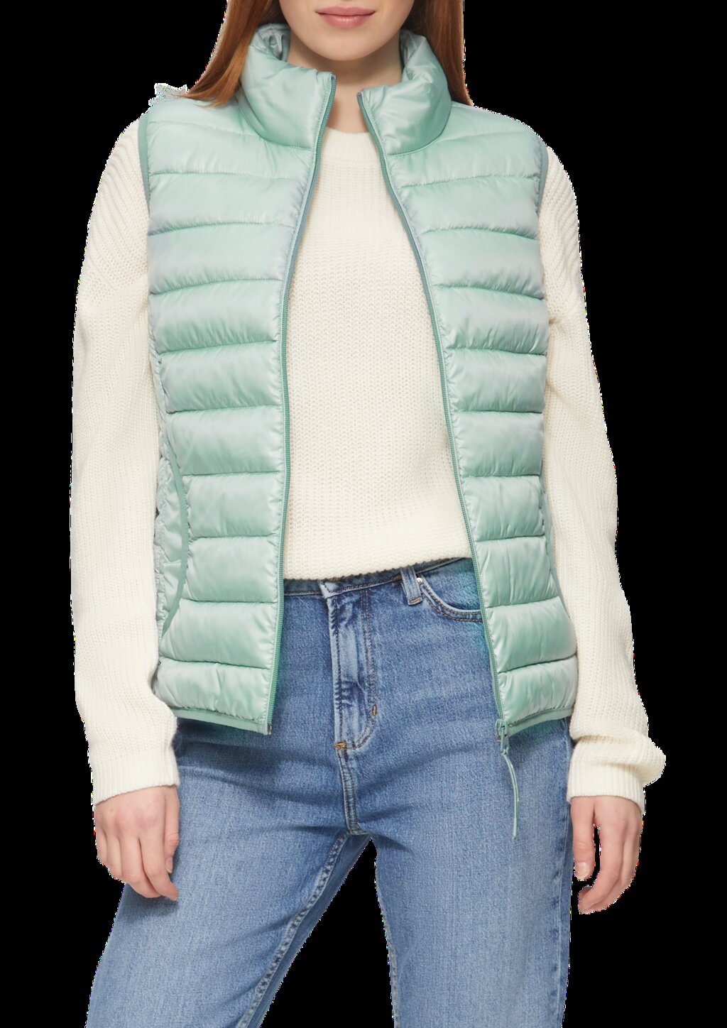 Steppweste mit Stehkragen