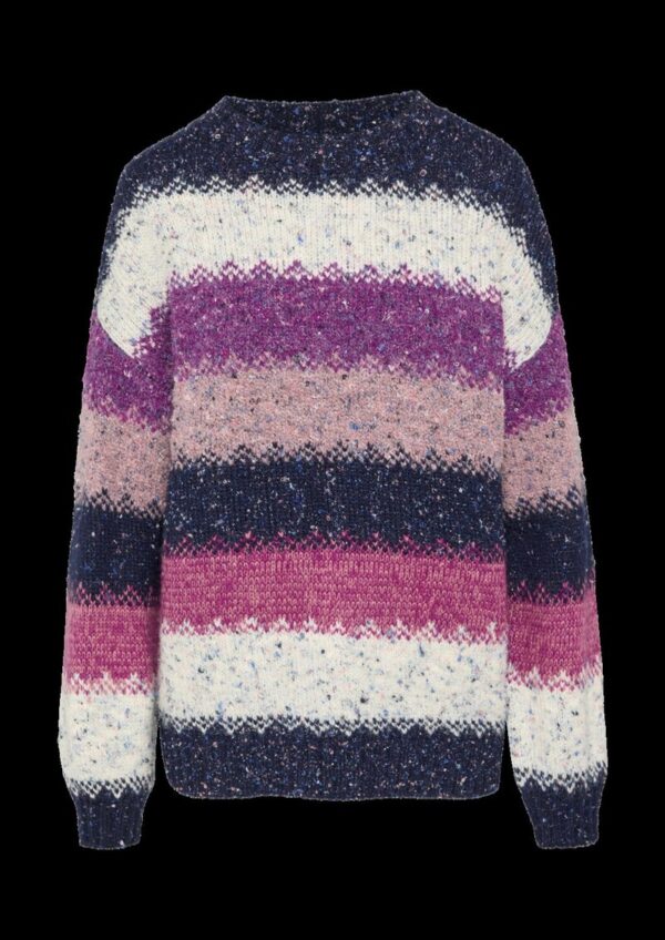 Oversize Pullover mit mehrfarbigem Streifenmuster