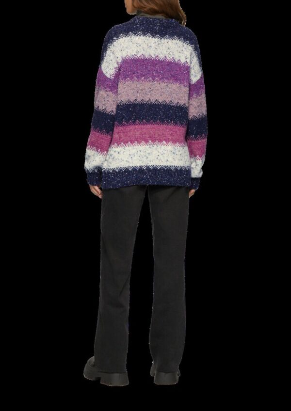 Oversize Pullover mit mehrfarbigem Streifenmuster