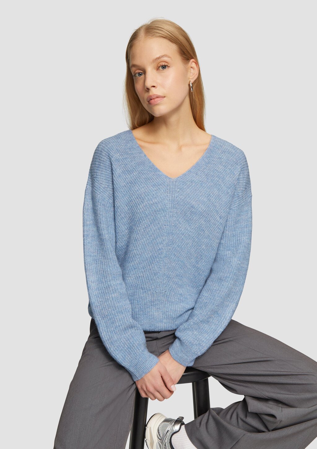 Weicher Pullover mit Rippstruktur