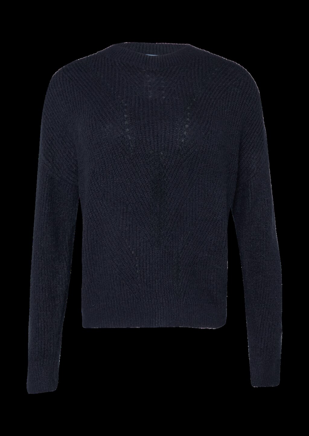 Flauschiger Strickpullover mit Ajourmuster