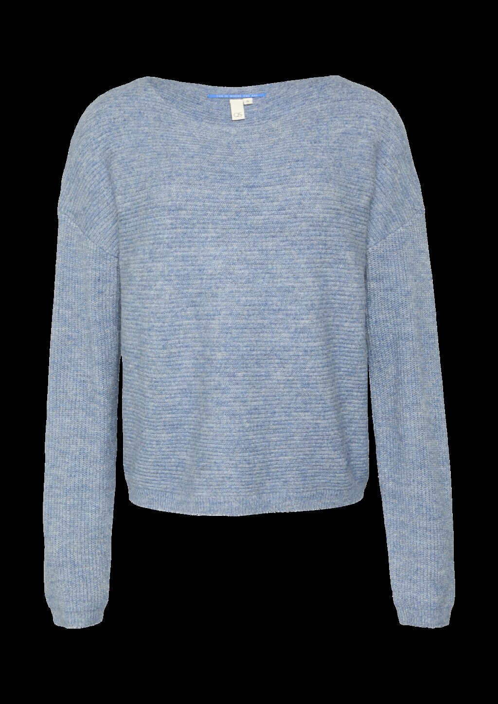 Melierter Pullover mit überschnittener Schulter