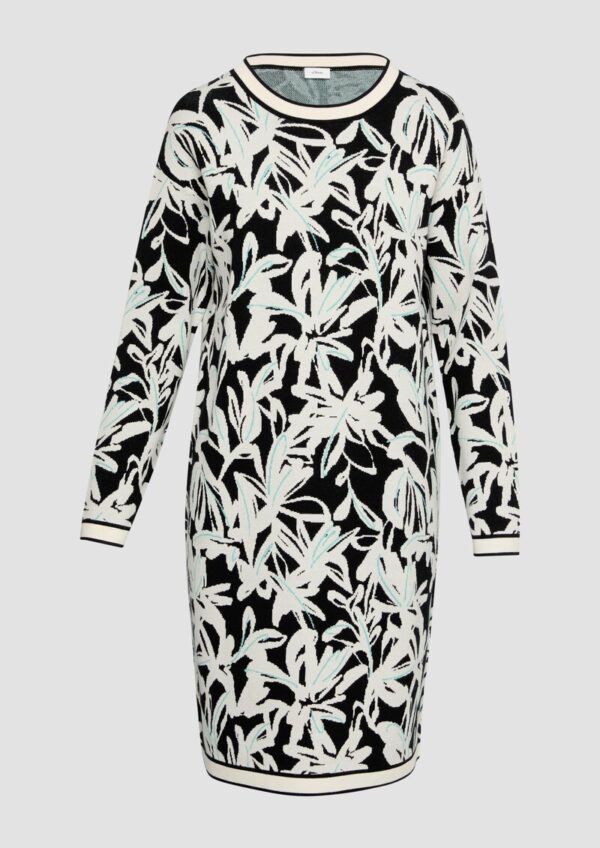 Strickkleid mit Intarsienmuster