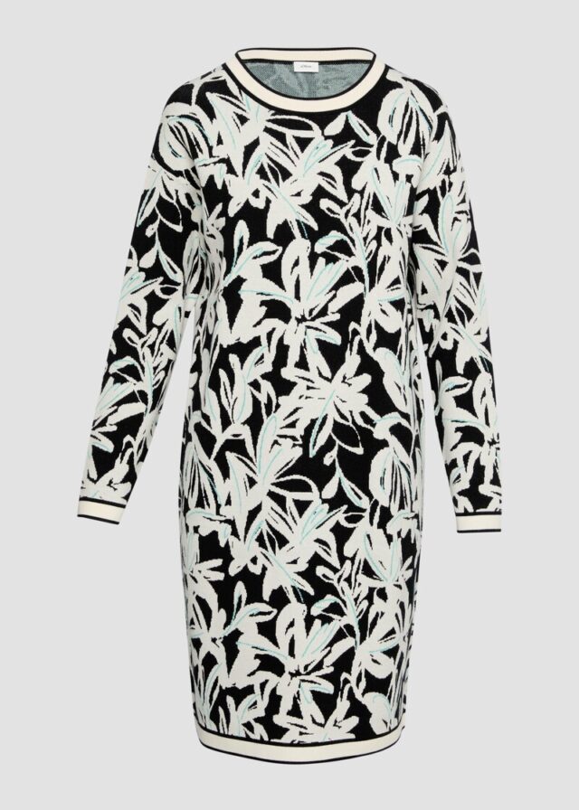 Strickkleid mit Intarsienmuster