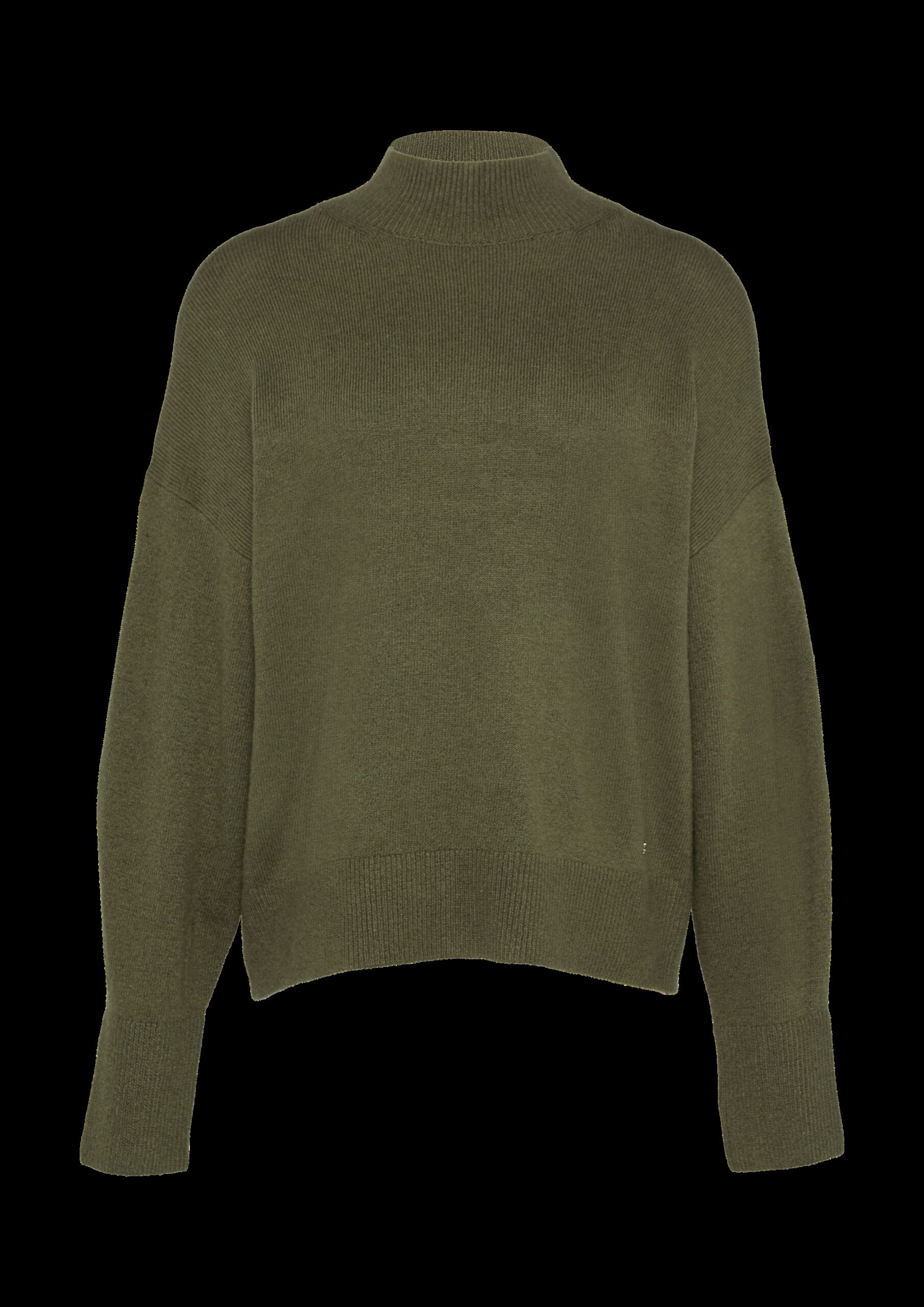 Strickpullover im Relaxed Fit mit Stehkragen